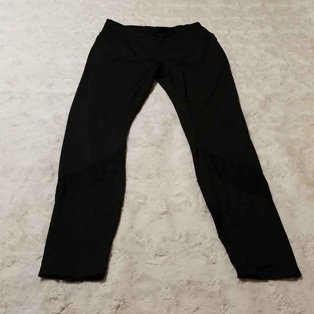 Reebok Full Length High Waist Women Activewear Leggings Medium Black